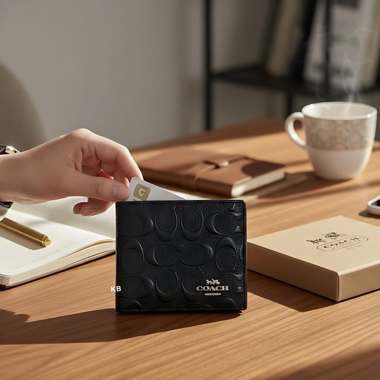 Amazing Initial Engrave men's wallet