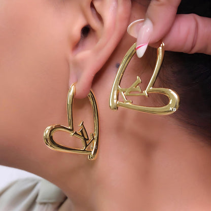 Fall In Love Earrings | Elegant Hollow Heart Design