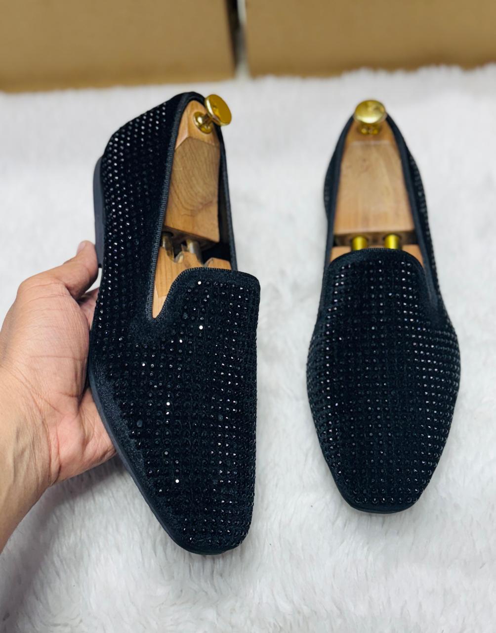 Premium Studded Mirror Loafers for Men