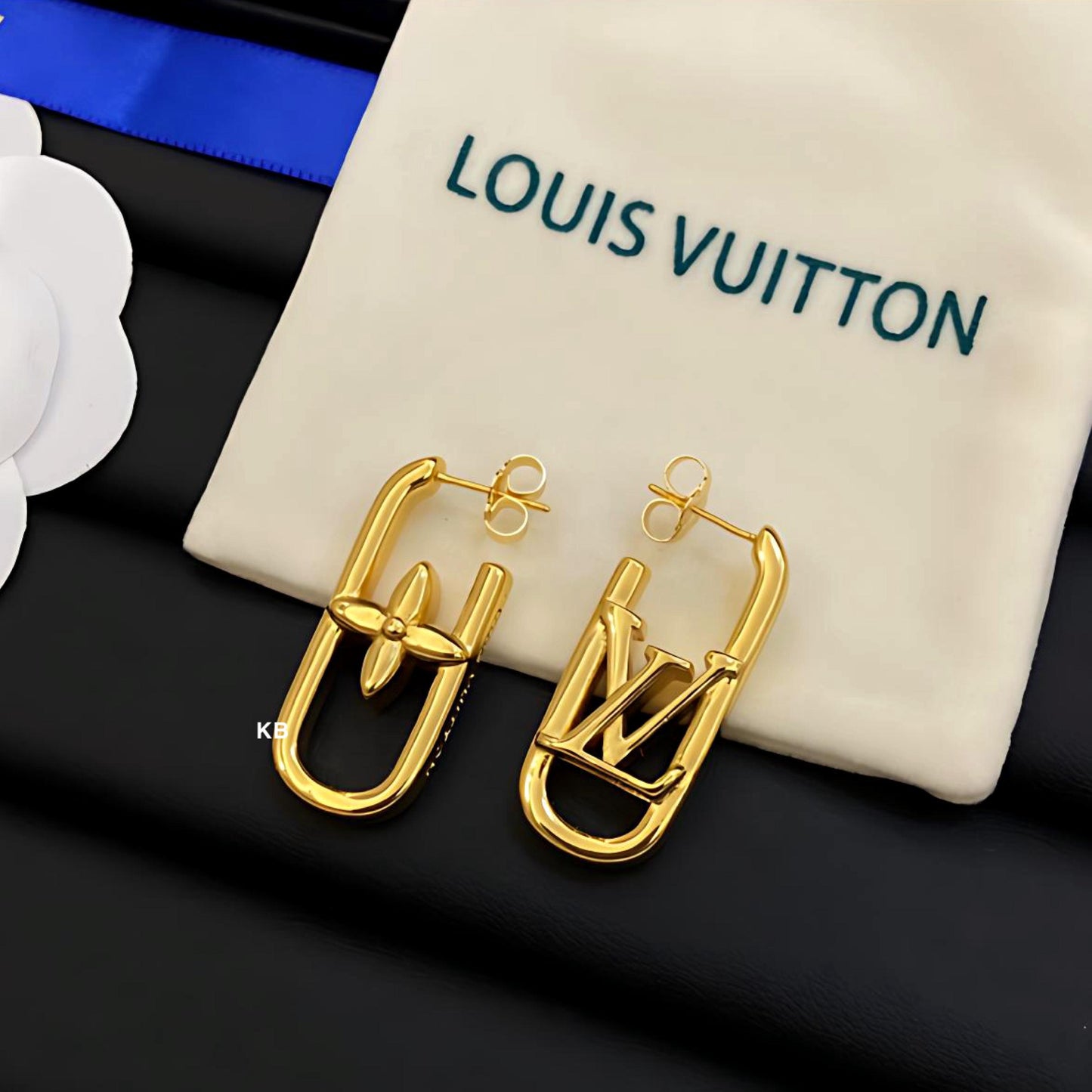 Luxury premium lv chain earrings