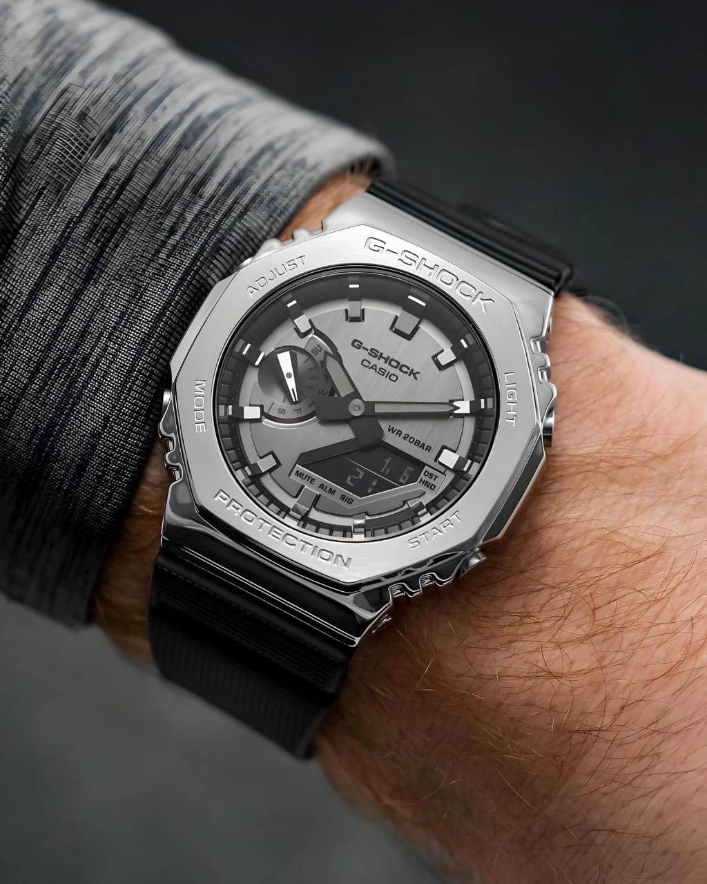 GA2100 With Metal-Clad Octagonal Design Men’s watch