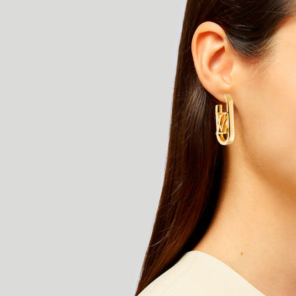 Luxury premium lv chain earrings