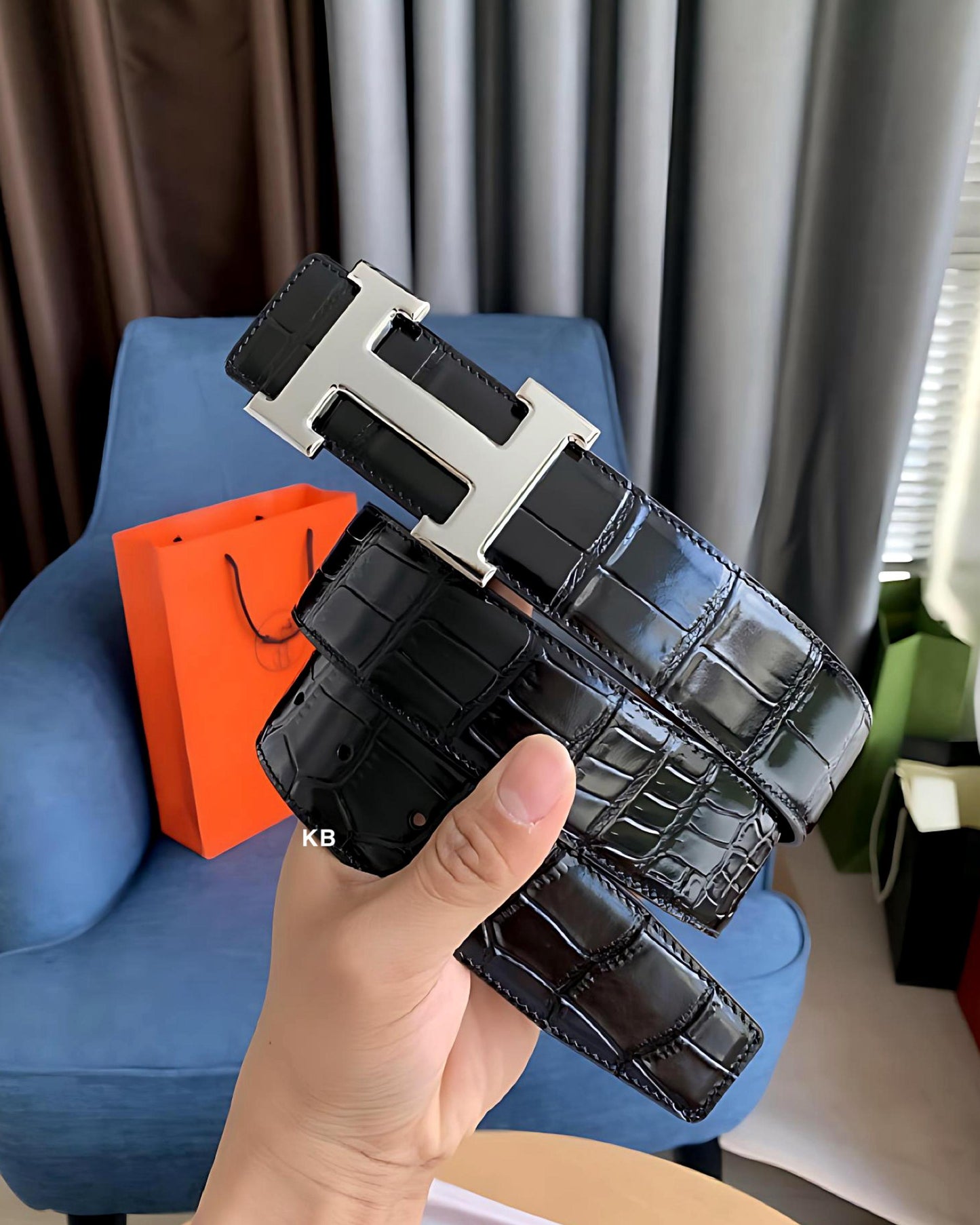 Luxury Constance Alligator Leather belt