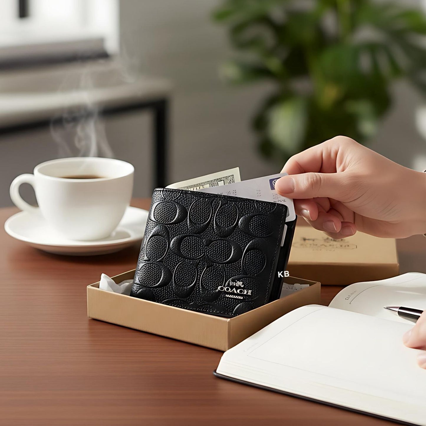 Amazing Initial Engrave men's wallet