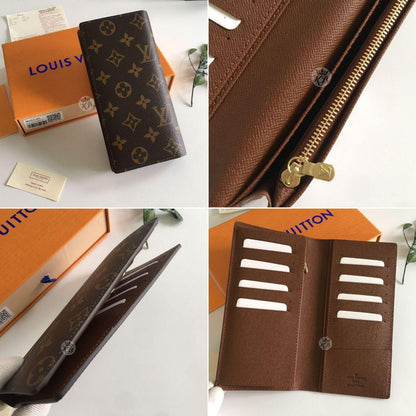 Luxury Men’s Long Wallet – Monogram Canvas Edition