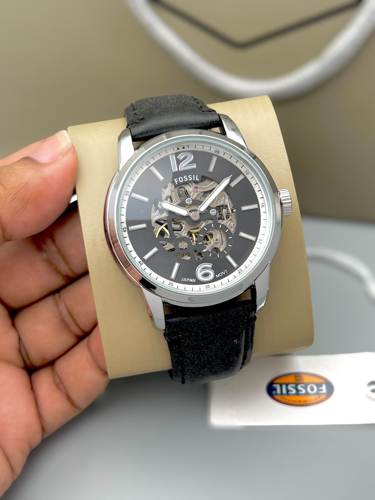 Luxury Automatic Leather Strap Watch for Men