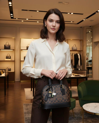 Luxury premium leather handbag