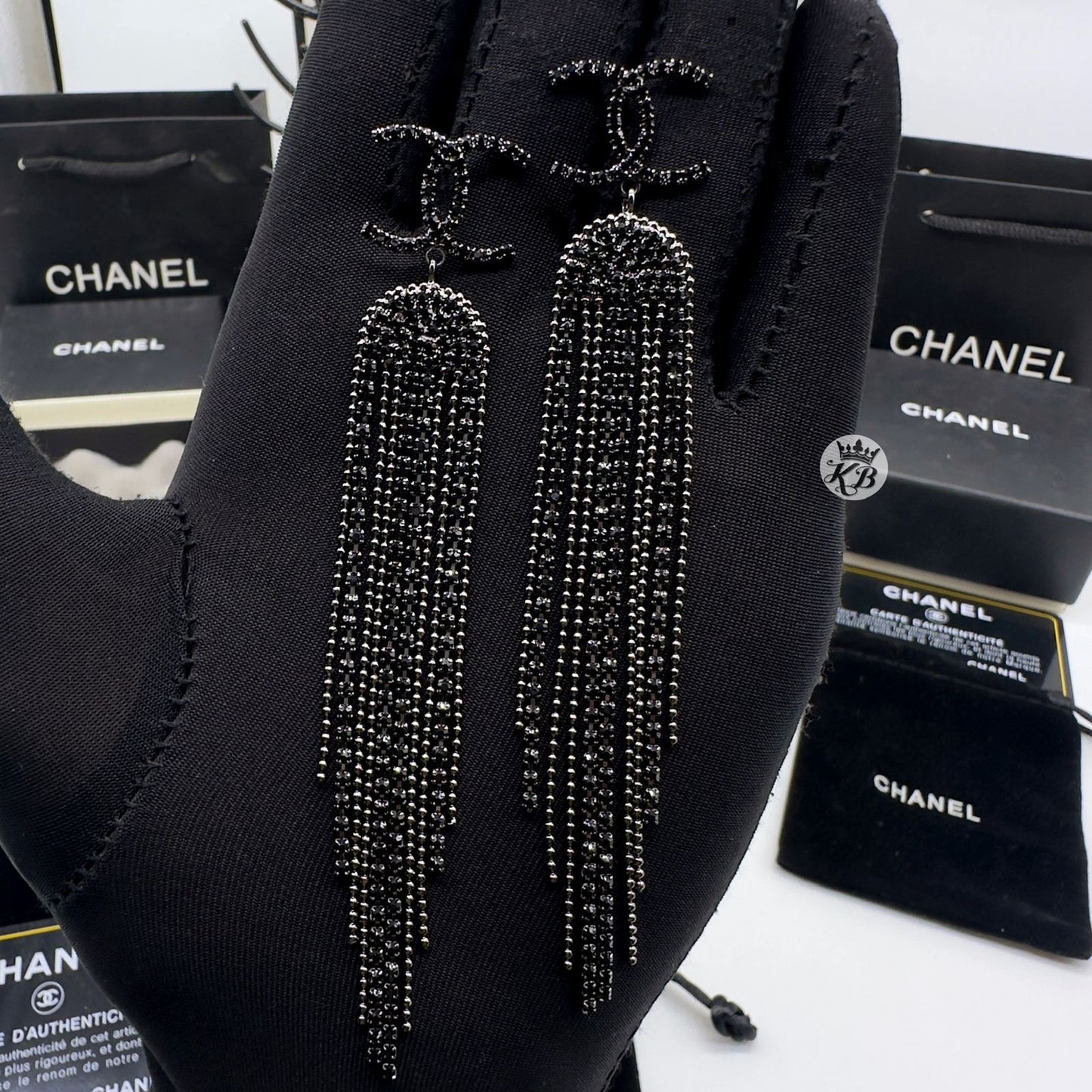 Luxury Crystal Hanging Chain Earrings for Women