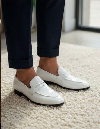 Premium White Loafers for Men