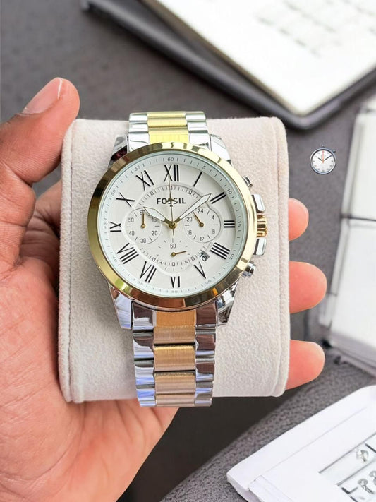 Elegant Men’s Chronograph – Premium Metal Strap Watch