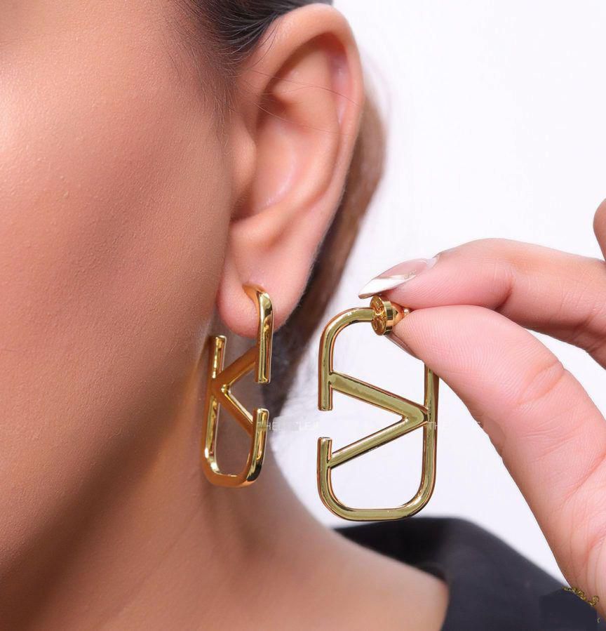 Luxury Women’s Signature Metal Earrings