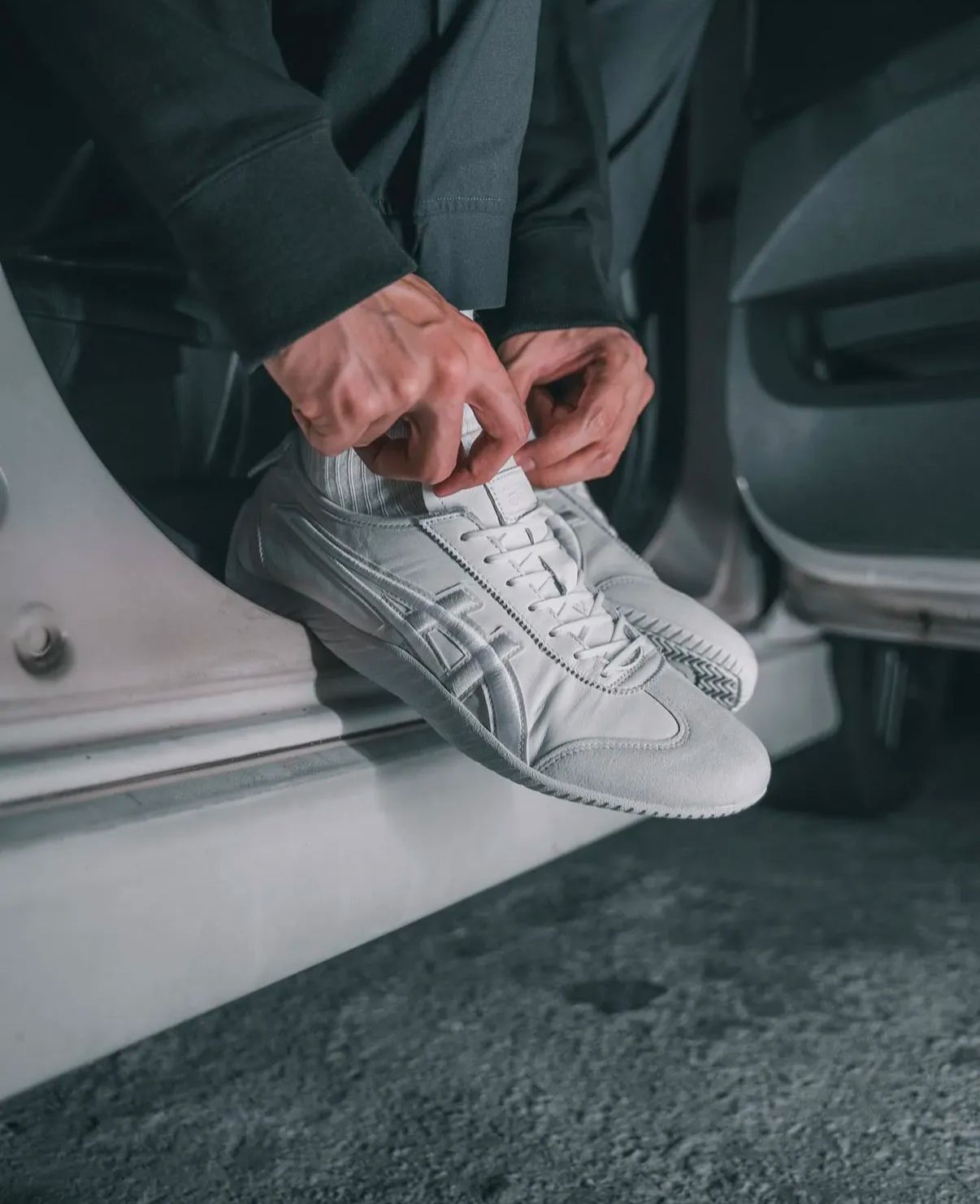 Premium White Driving Sneakers for Men