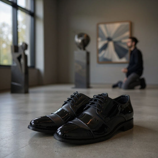 Luxury Patent Derby Shoes for Men