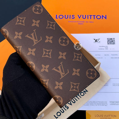 Luxury Men’s Long Wallet – Monogram Canvas Edition