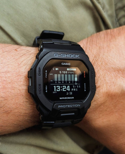 GBD-200UU-1DR Digital Dial Black Resin Strap Men's Watch
