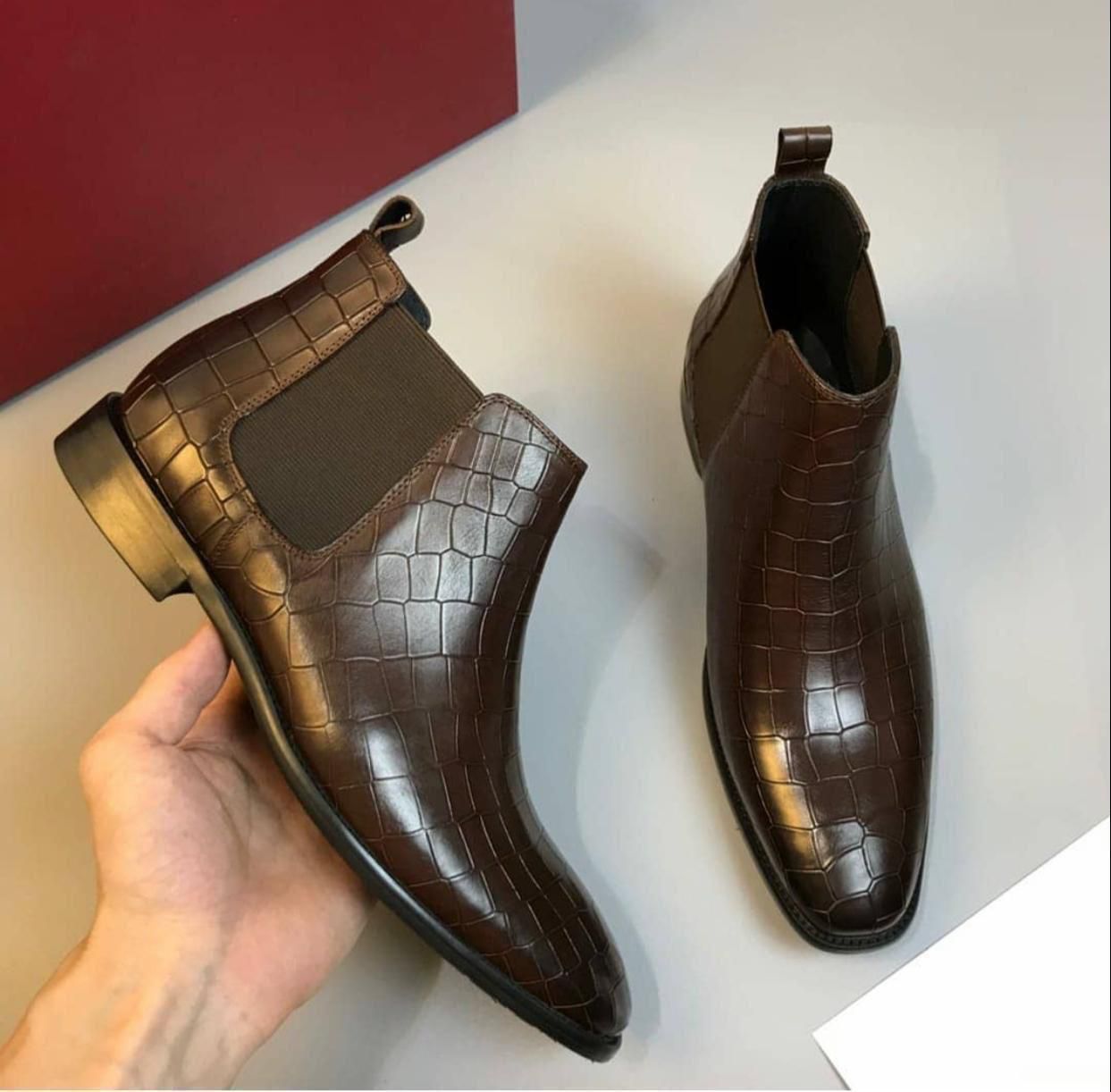 Premium Boys’ Croco Chelsea Boots