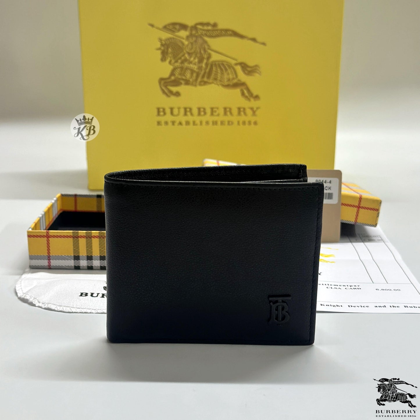 AMAZING TB LOGO GRAIN LEATHER WALLET