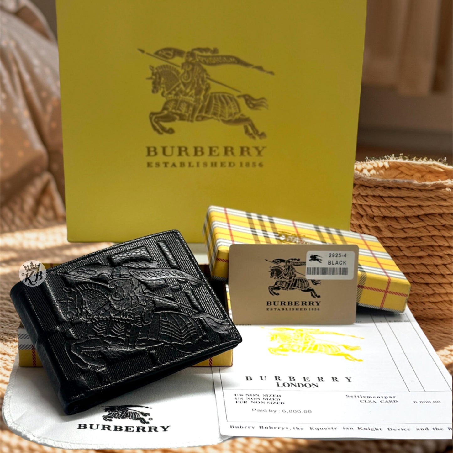 Luxury bberry initial Men's wallet