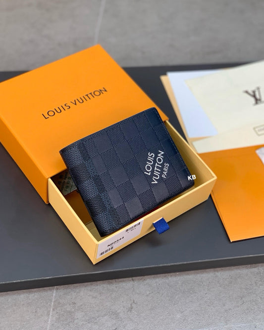 Luxury lv slender Blue wallet