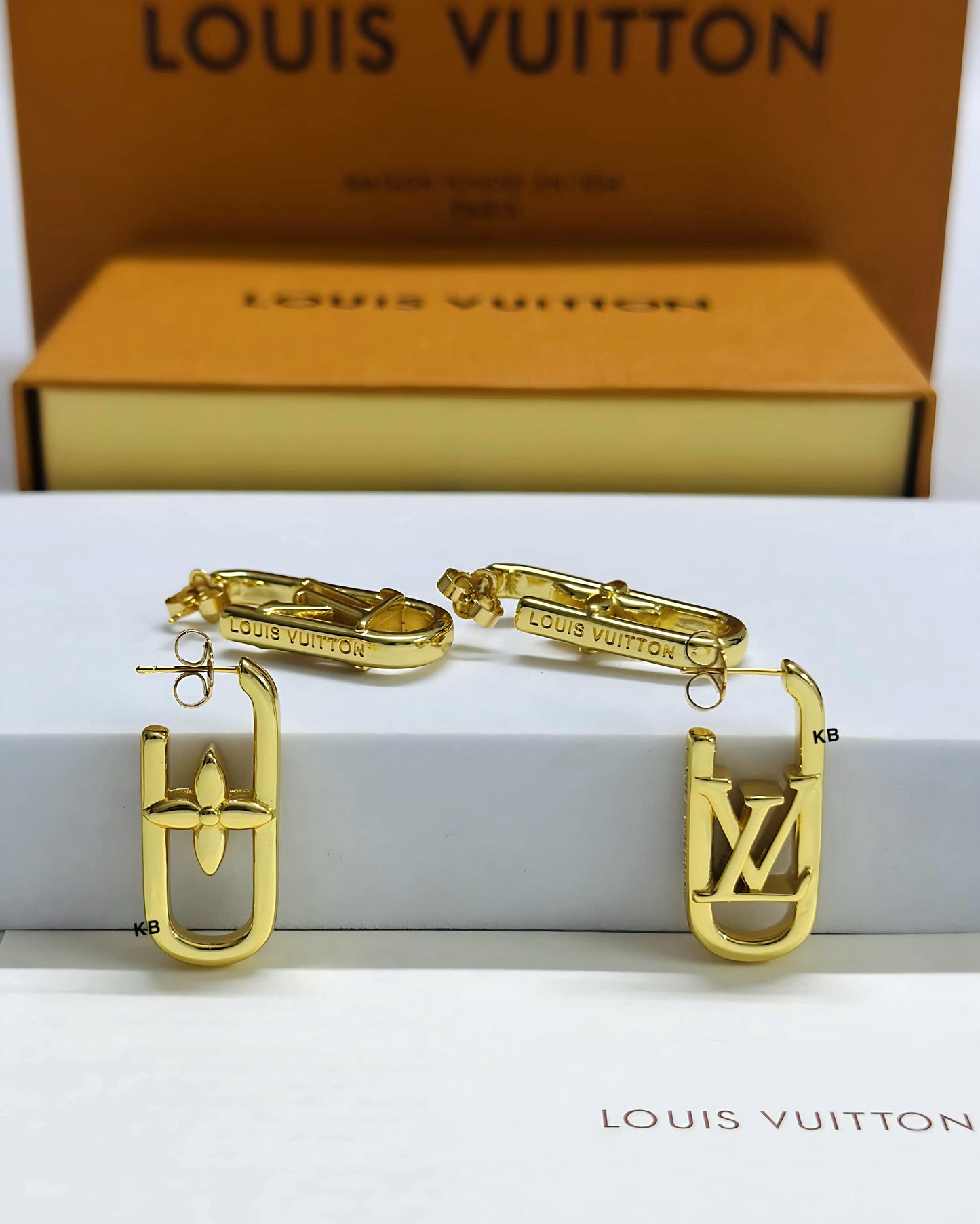 Luxury premium lv chain earrings