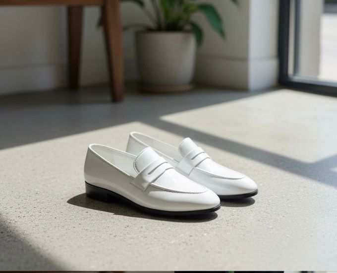 Premium White Loafers for Men