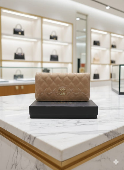 Luxury chanel zipper women's wallet