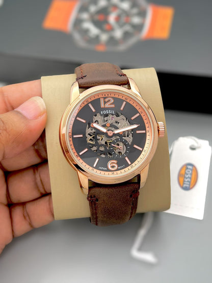 Luxury Automatic Leather Strap Watch for Men