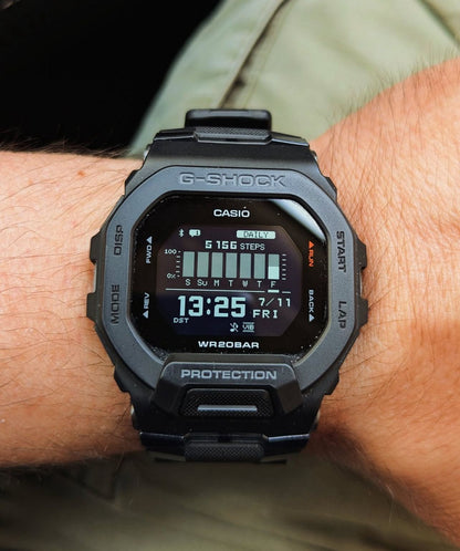 GBD-200UU-1DR Digital Dial Black Resin Strap Men's Watch
