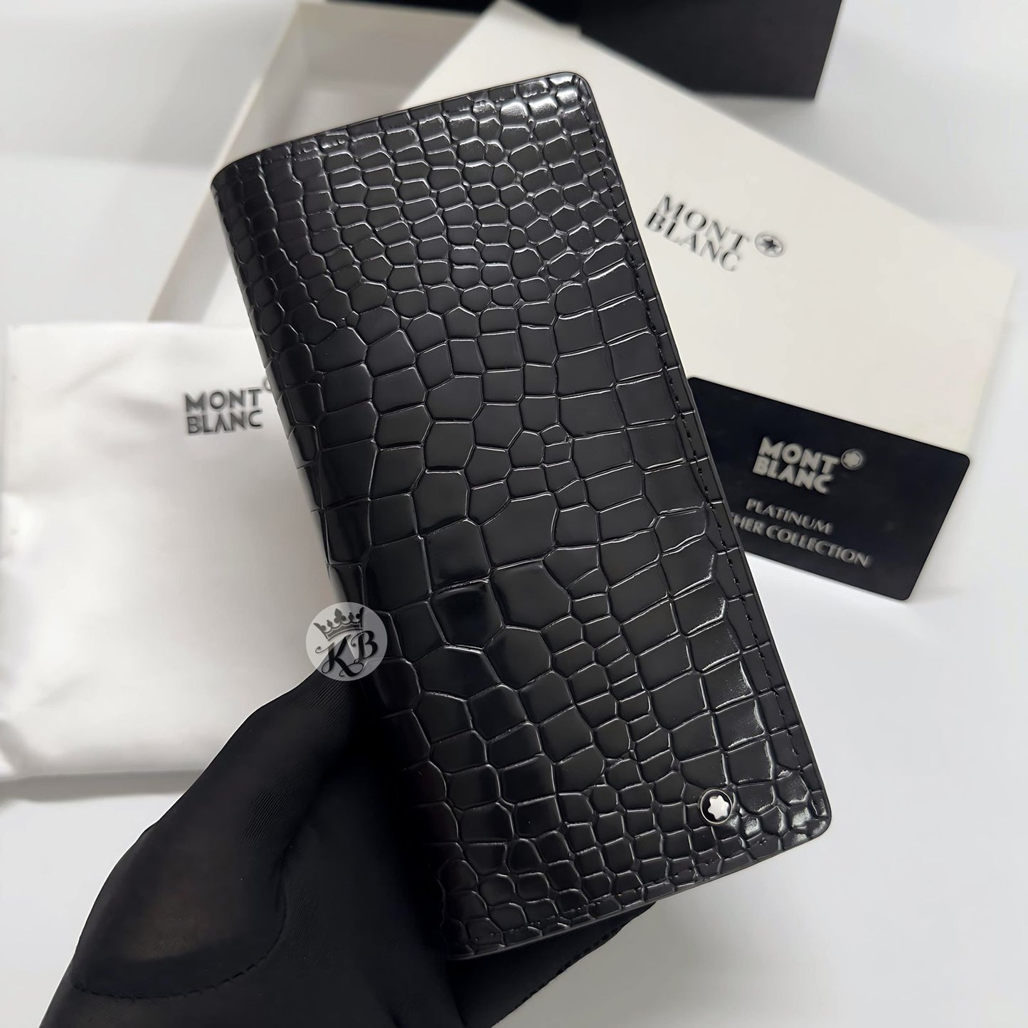 Premium Alligator Leather Long Wallet – Men’s Edition