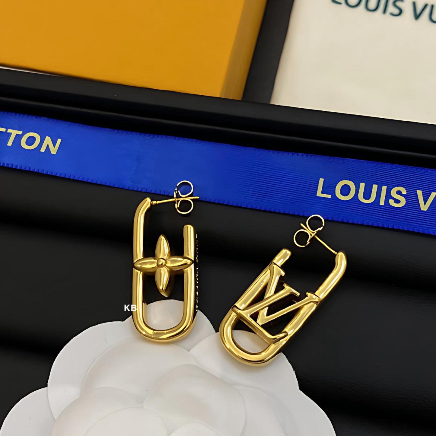 Luxury premium lv chain earrings
